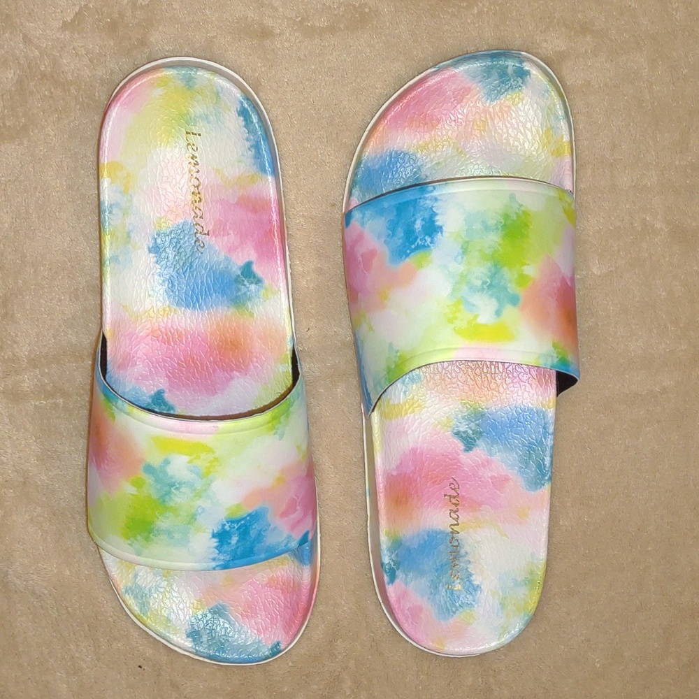 👣LEMONADE 😻Skyline Multi Tie Dyed Slides footwear